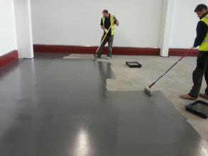 Belzona 5231 (SG Laminate) applicerad på golvet