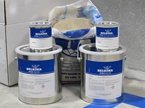 Belzona 4154 med ballastmaterial från lokal källa